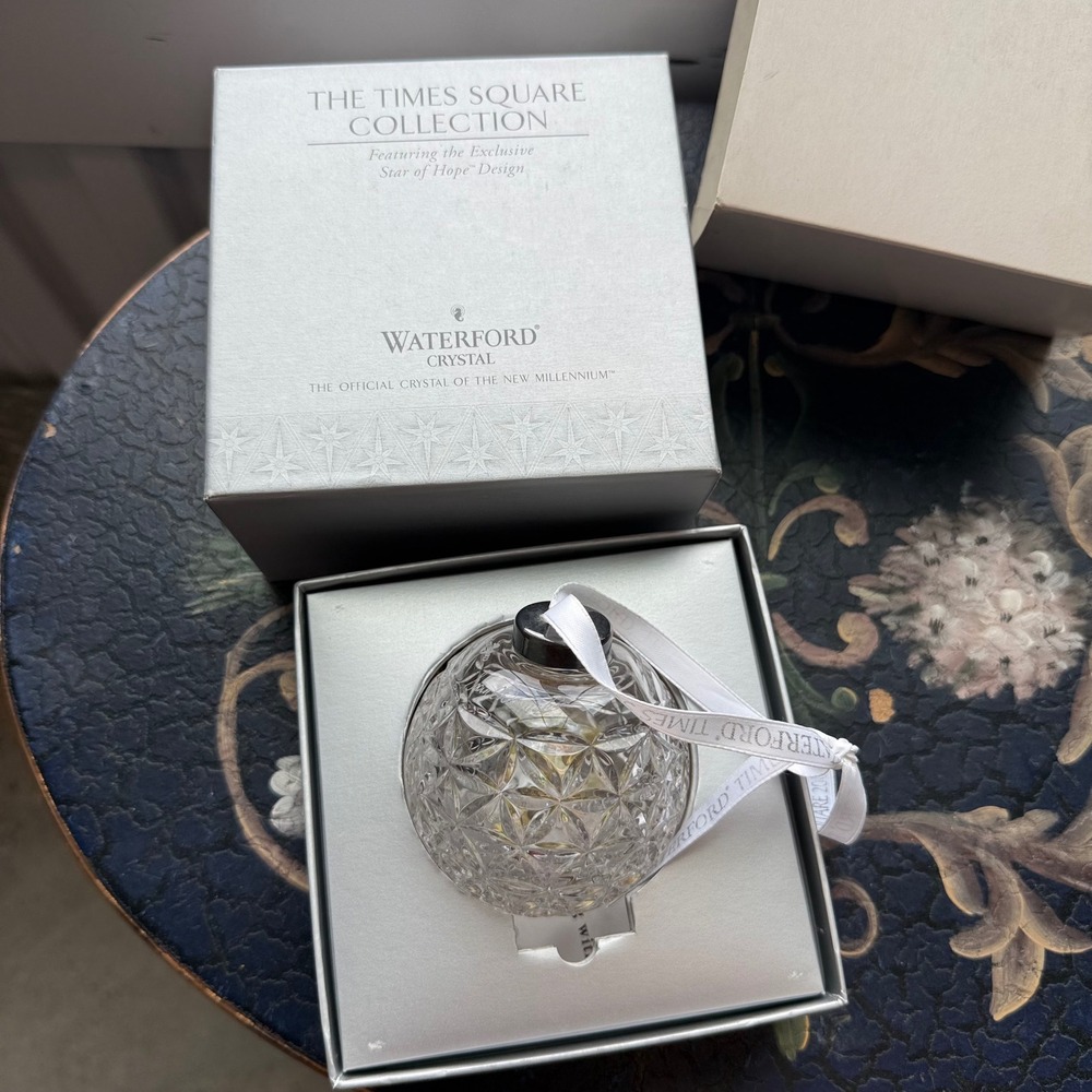 Waterford Crystal 2000 Times Square Star of Hope Ornament NIB Signed Jim O'Leary
